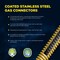 Flextron Gas Line Hose 3/8'' O.D.x18'' Len 1/2" FIP Fittings Yellow Coated Stainless Steel Flexible Connector FTGC-YC14-18B - alternate 5